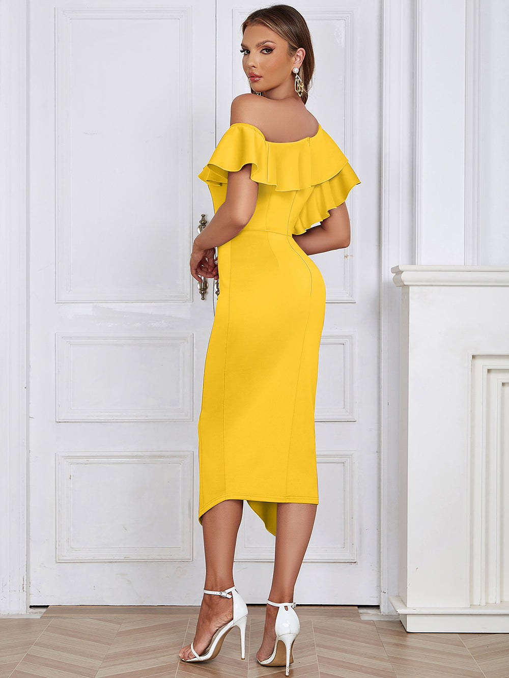 Yellow Bodycon Dress HB02120