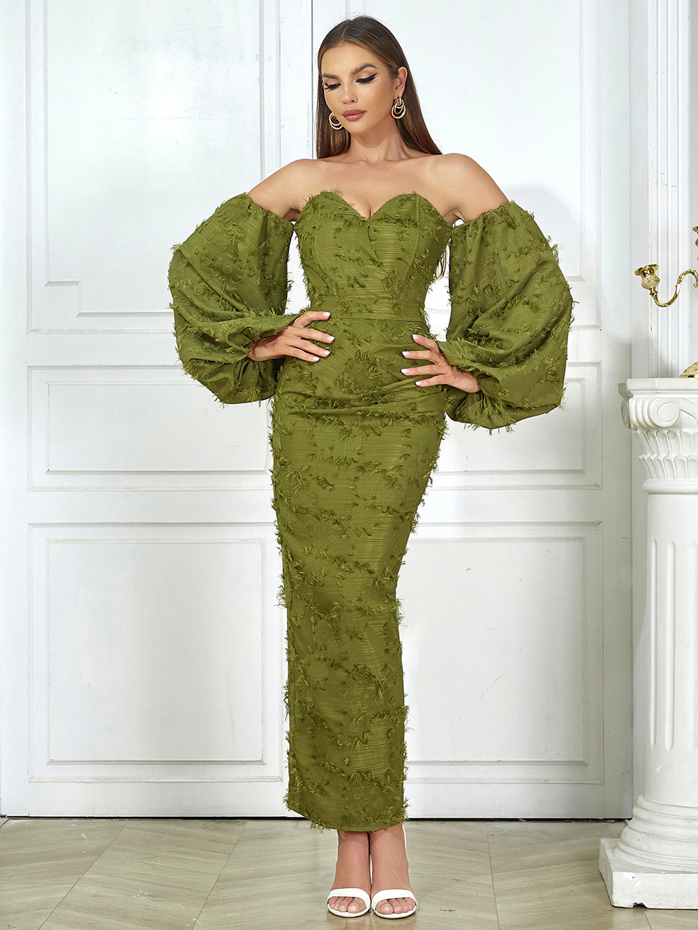 Green Bodycon Dress HB0355