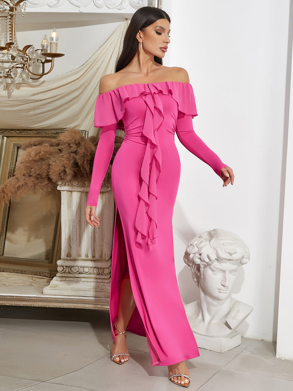 Rose Red Bodycon Dress HB0379