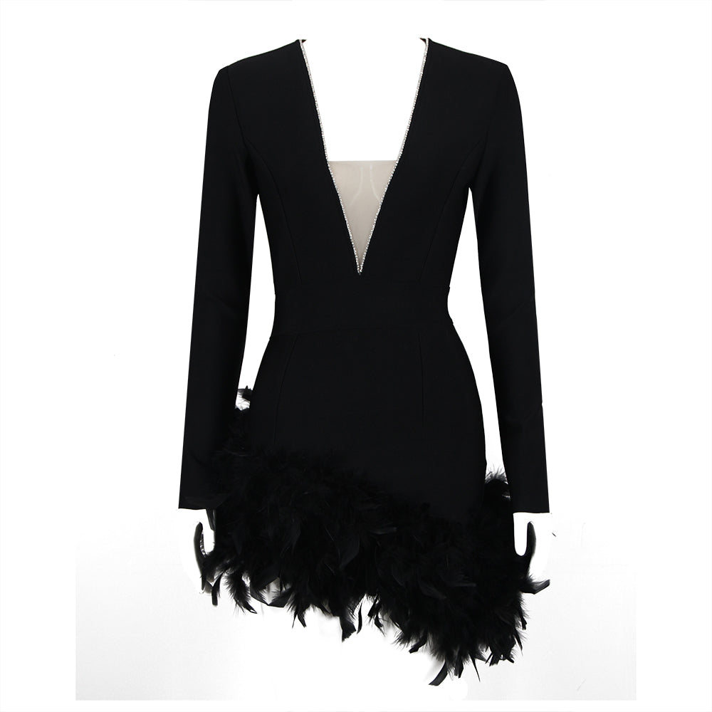Black Bandage Dress HL9113 2