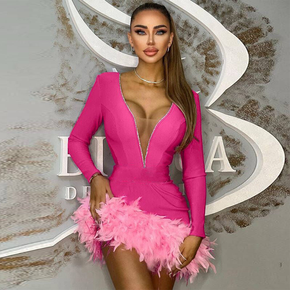 Rose Bandage Dress HL9113 1