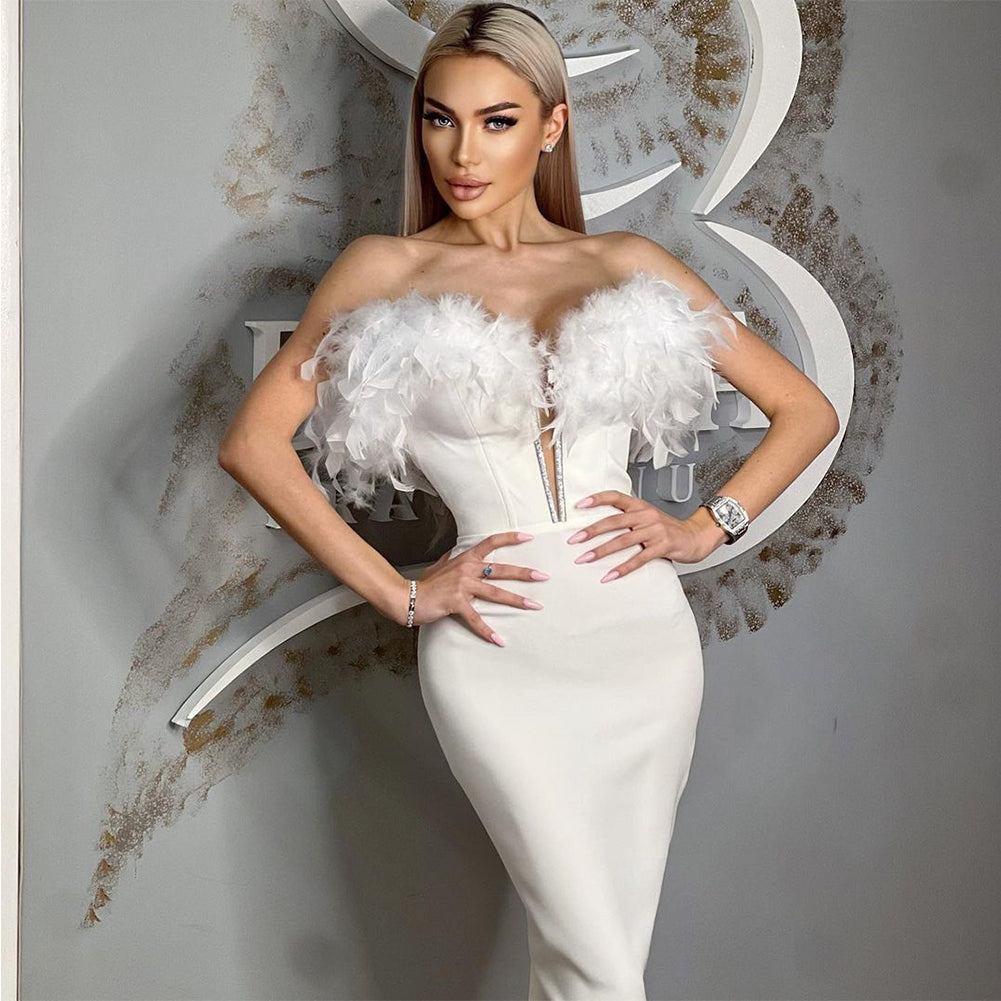 White Bandage Dress HL9275
