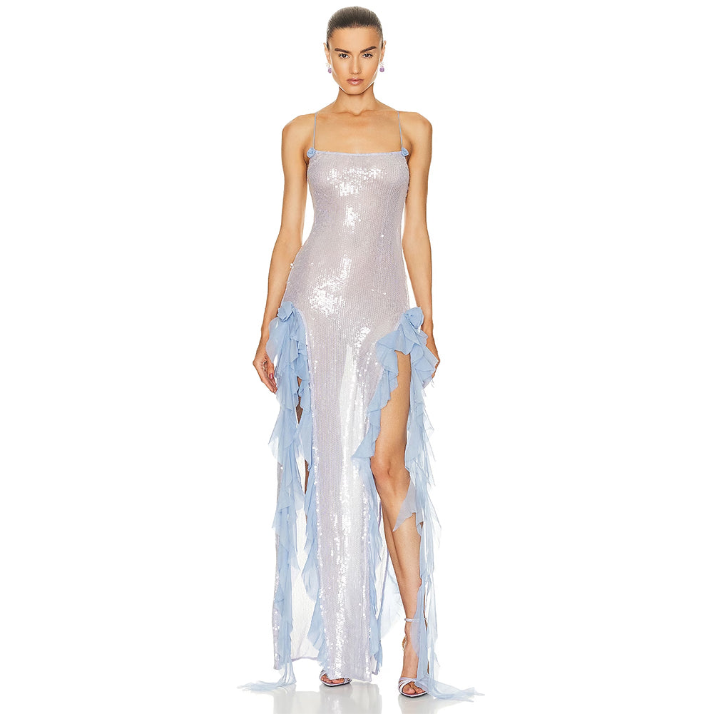 Sky Blue Bodycon Dress HL9300