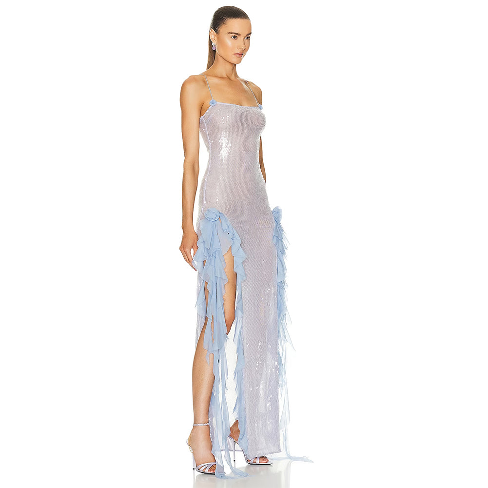 Sky Blue Bodycon Dress HL9300