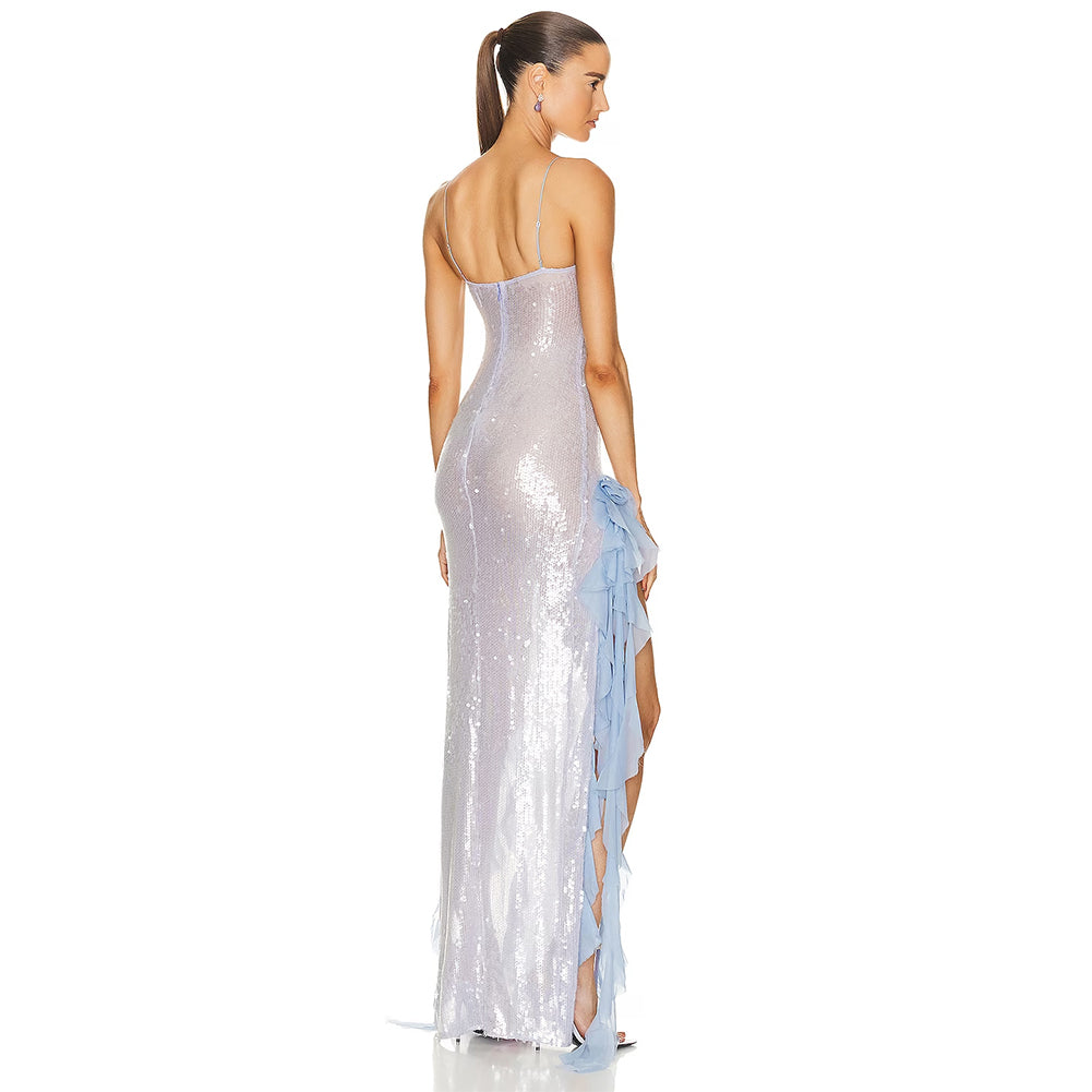 Sky Blue Bodycon Dress HL9300