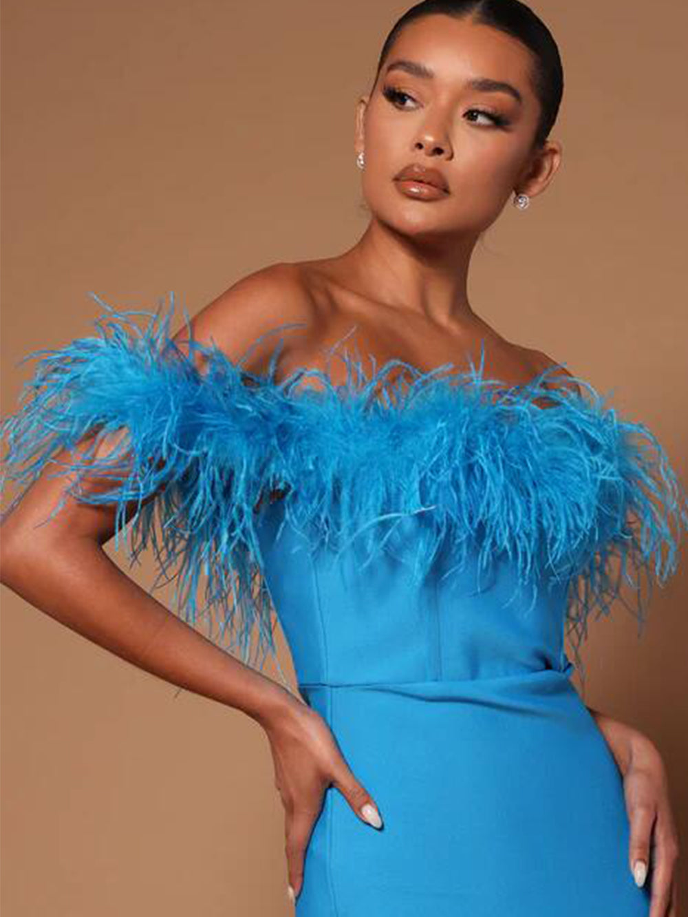 Lake Blue Bandage Dress HL9332