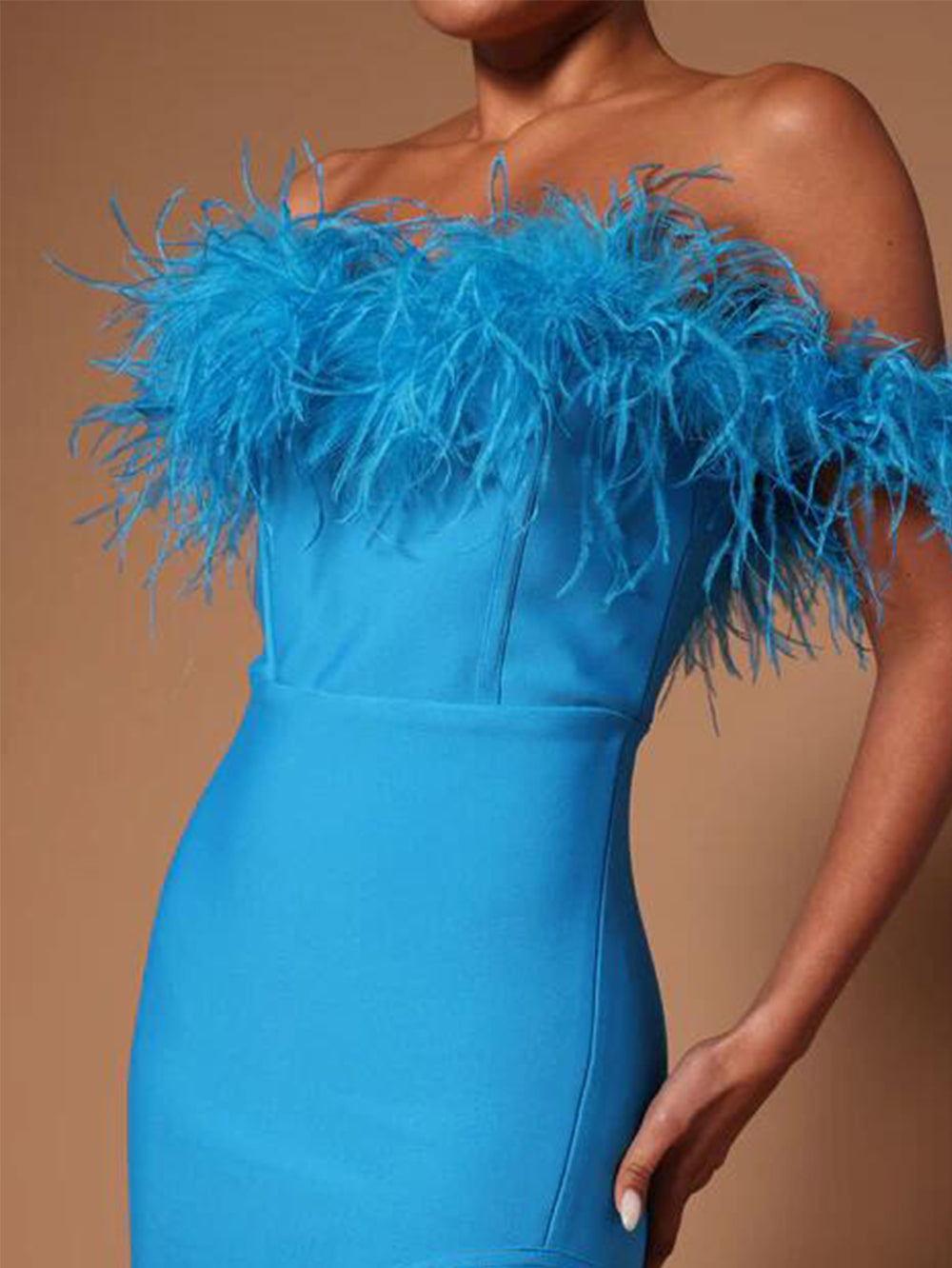 Lake Blue Bandage Dress HL9332