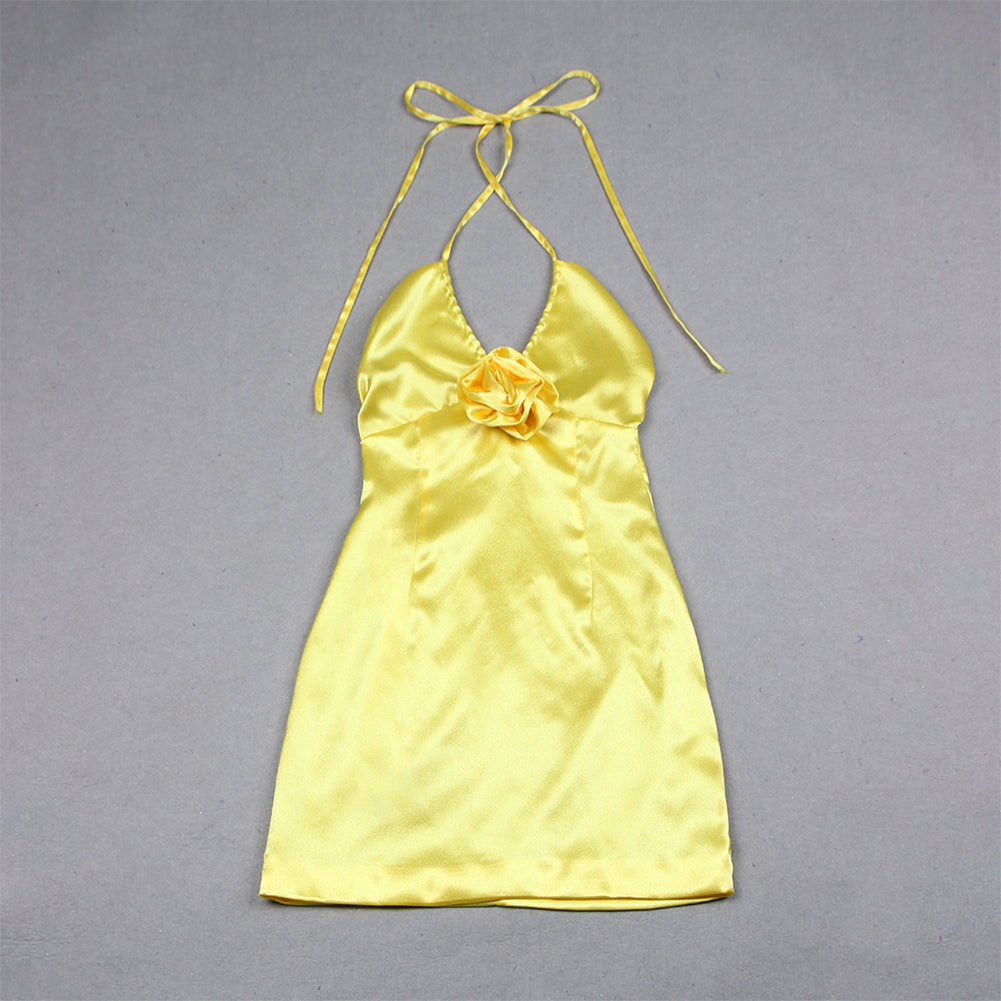 Halter Sleeveless Backless Mini Bodycon Dress HL9337