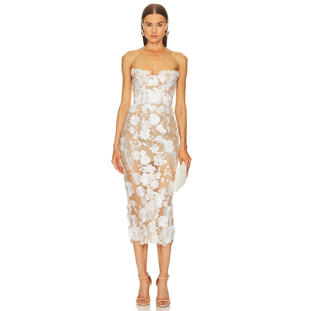 White Bodycon Dress HL9411