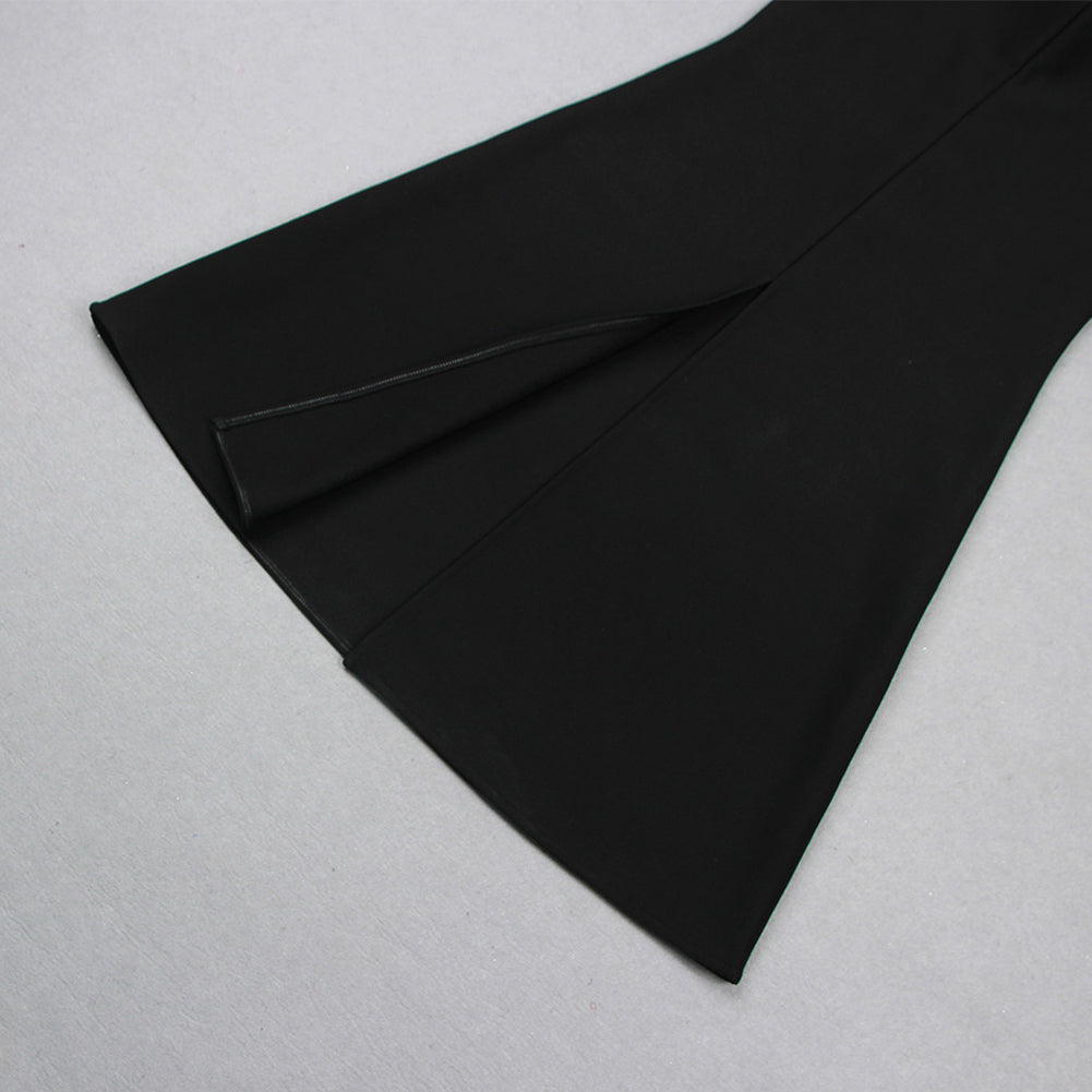 One Shoulder Sleeveless Feather Maxi Bandage Dress HL9447