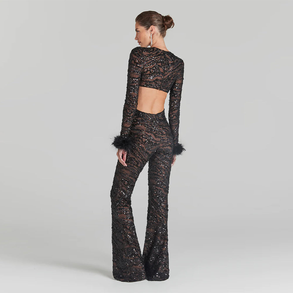 Black Bodycon Jumpsuit HL9448