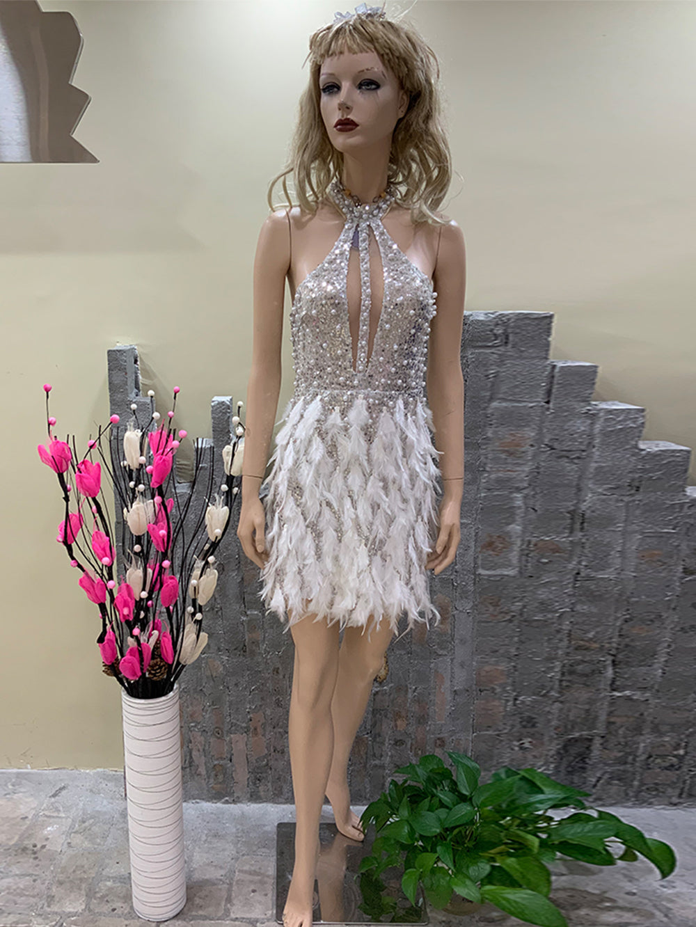 Silver Bodycon Dress HT2004