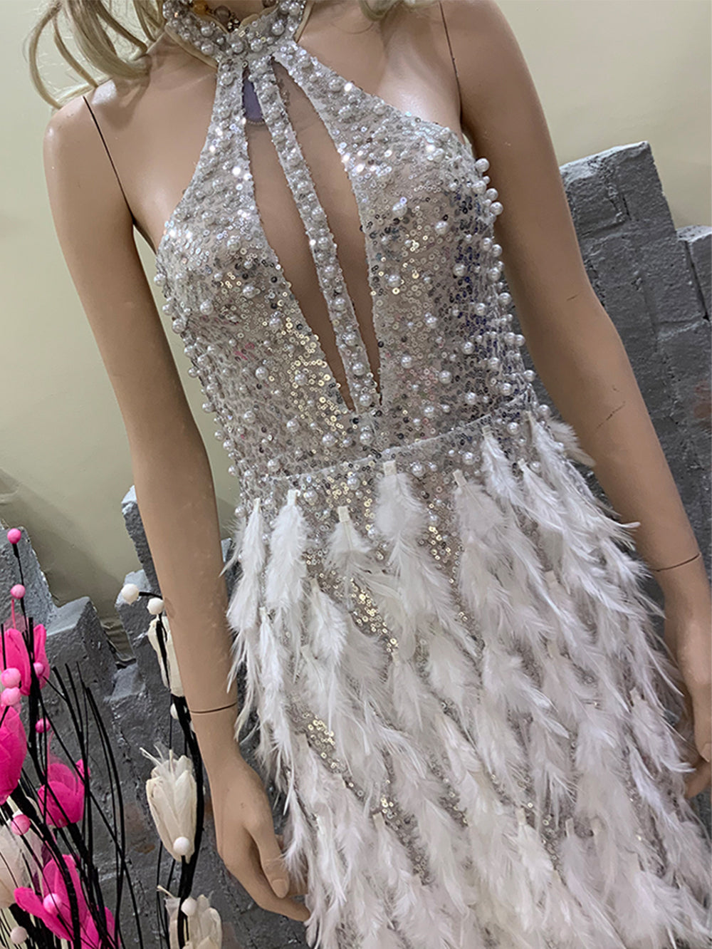 Silver Bodycon Dress HT2004