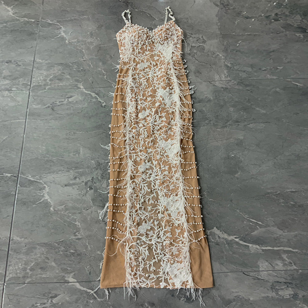 Apricot White Bodycon Dress HT2973 3