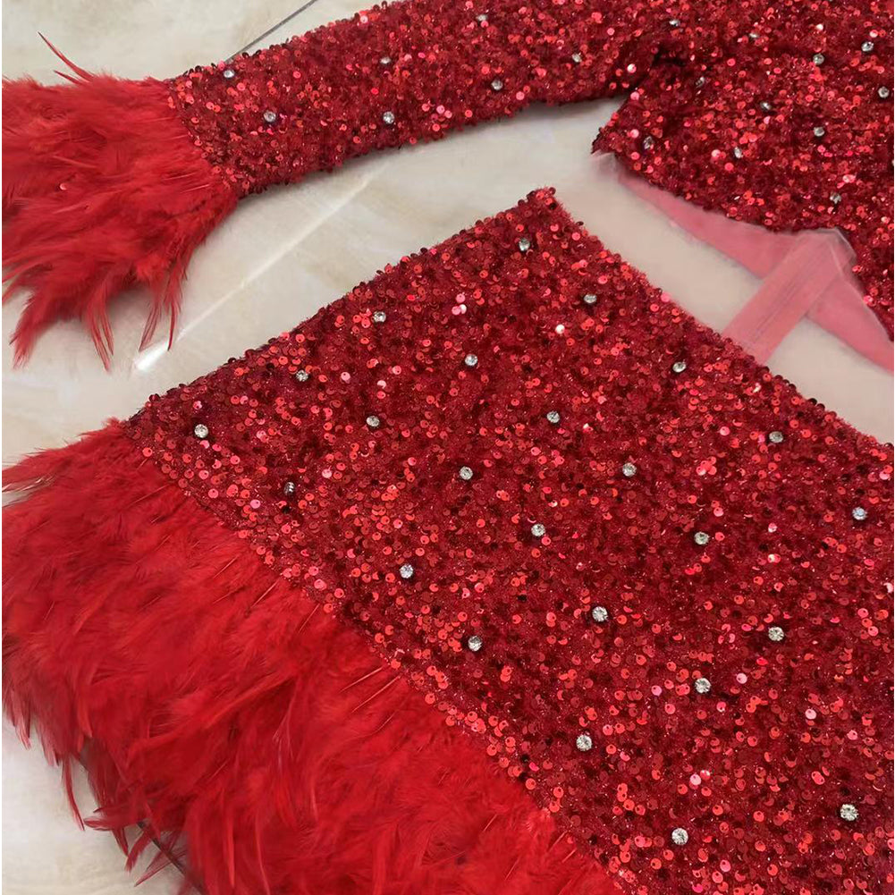 Red Bodycon Dress HT3013