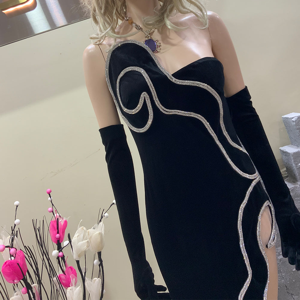 Black Bodycon Dress HT3037