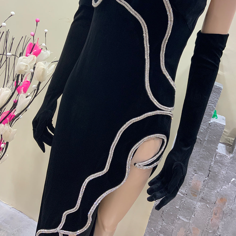 Black Bodycon Dress HT3037