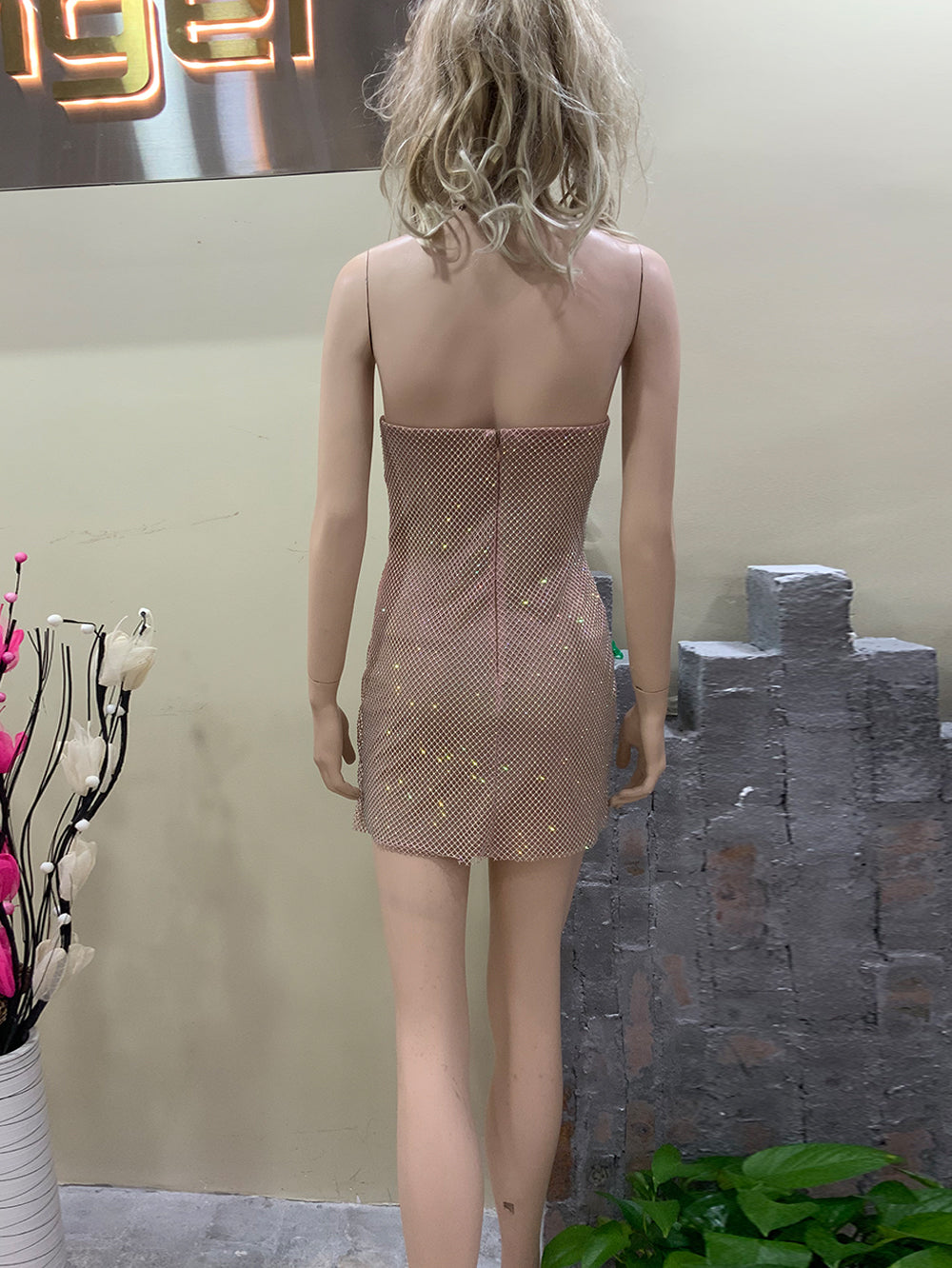 Light Pink Bodycon Dress HT3039