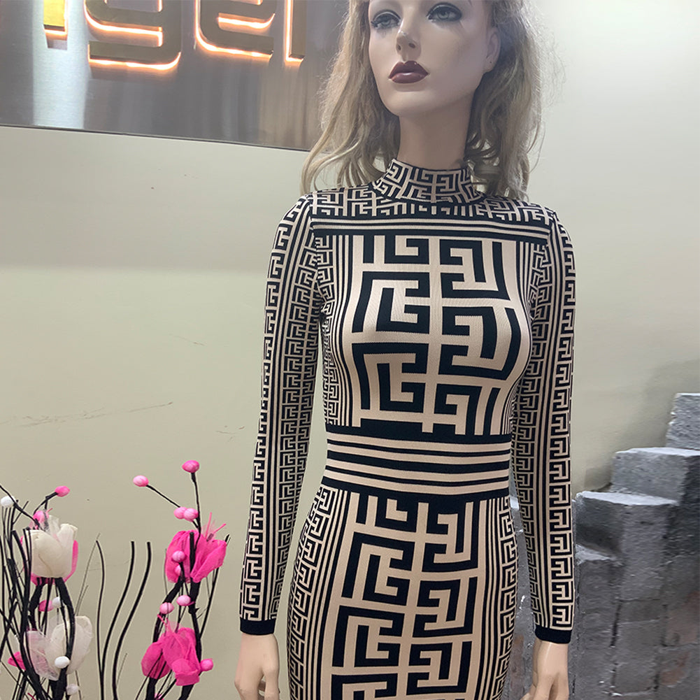 Black Bodycon Dress HT3048
