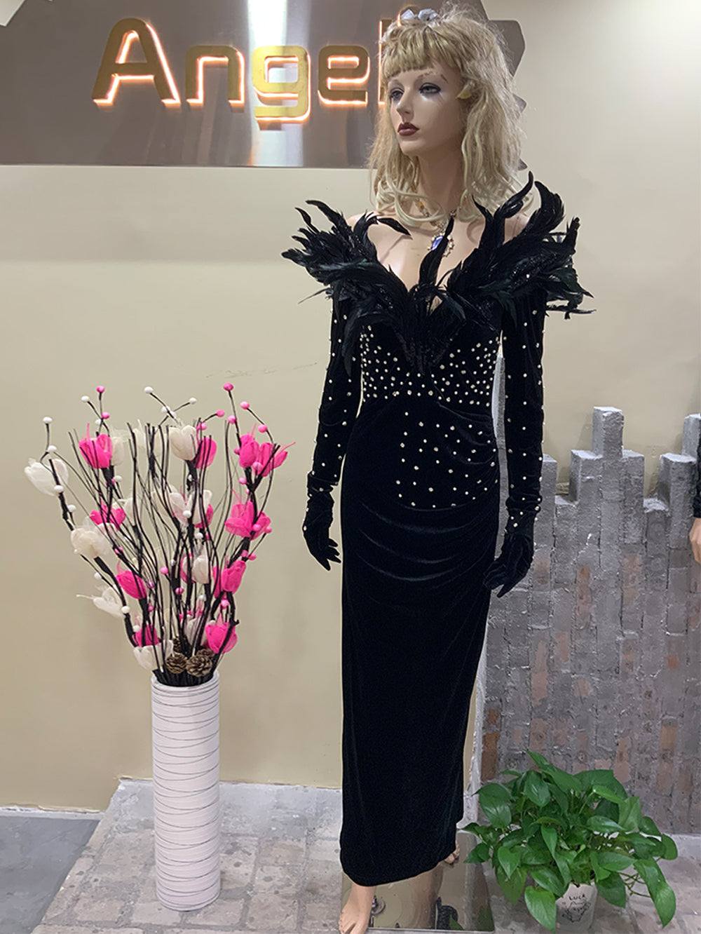 Black Bodycon Dress HT793B