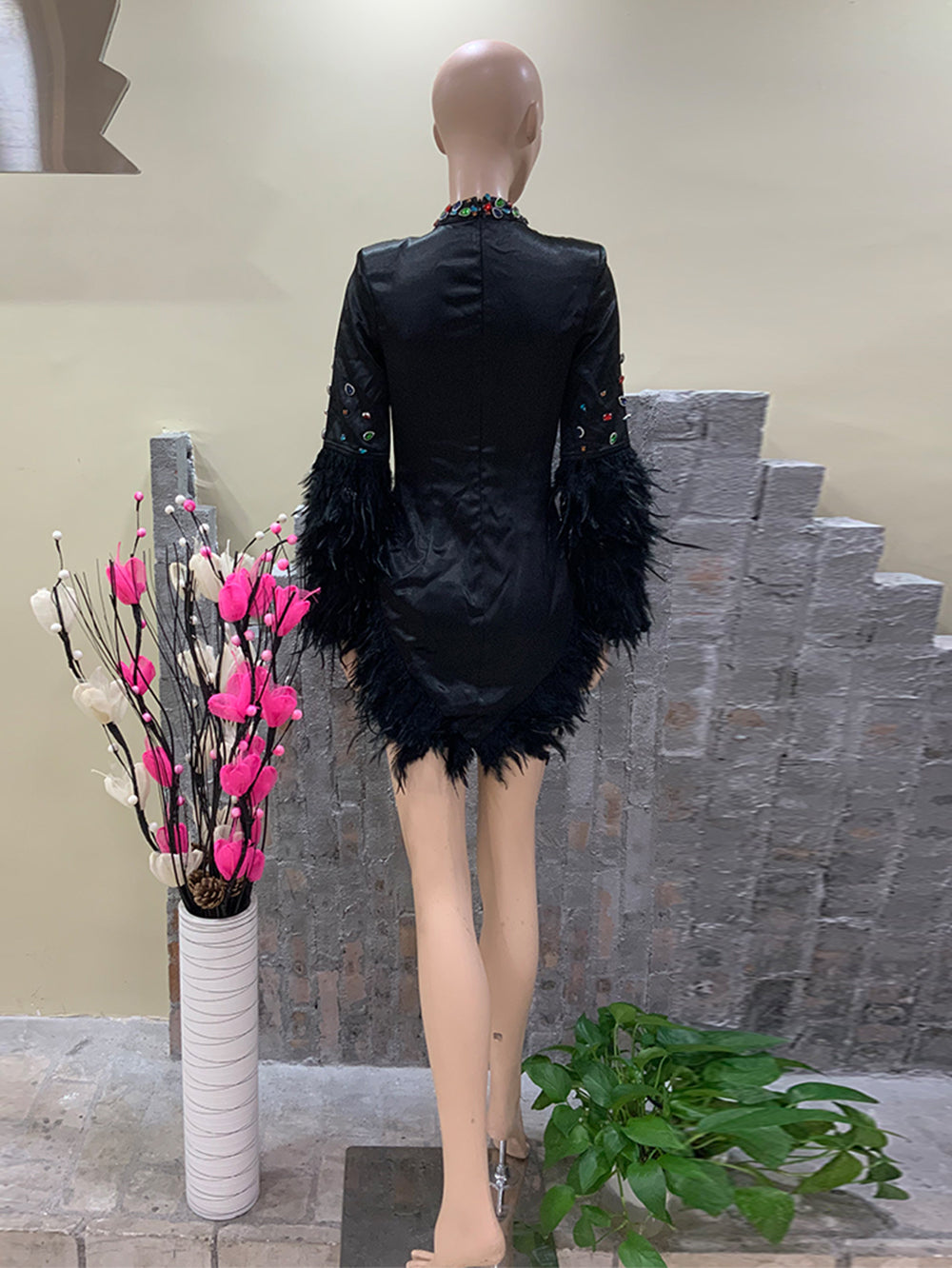 Black Bodycon Dress HT873