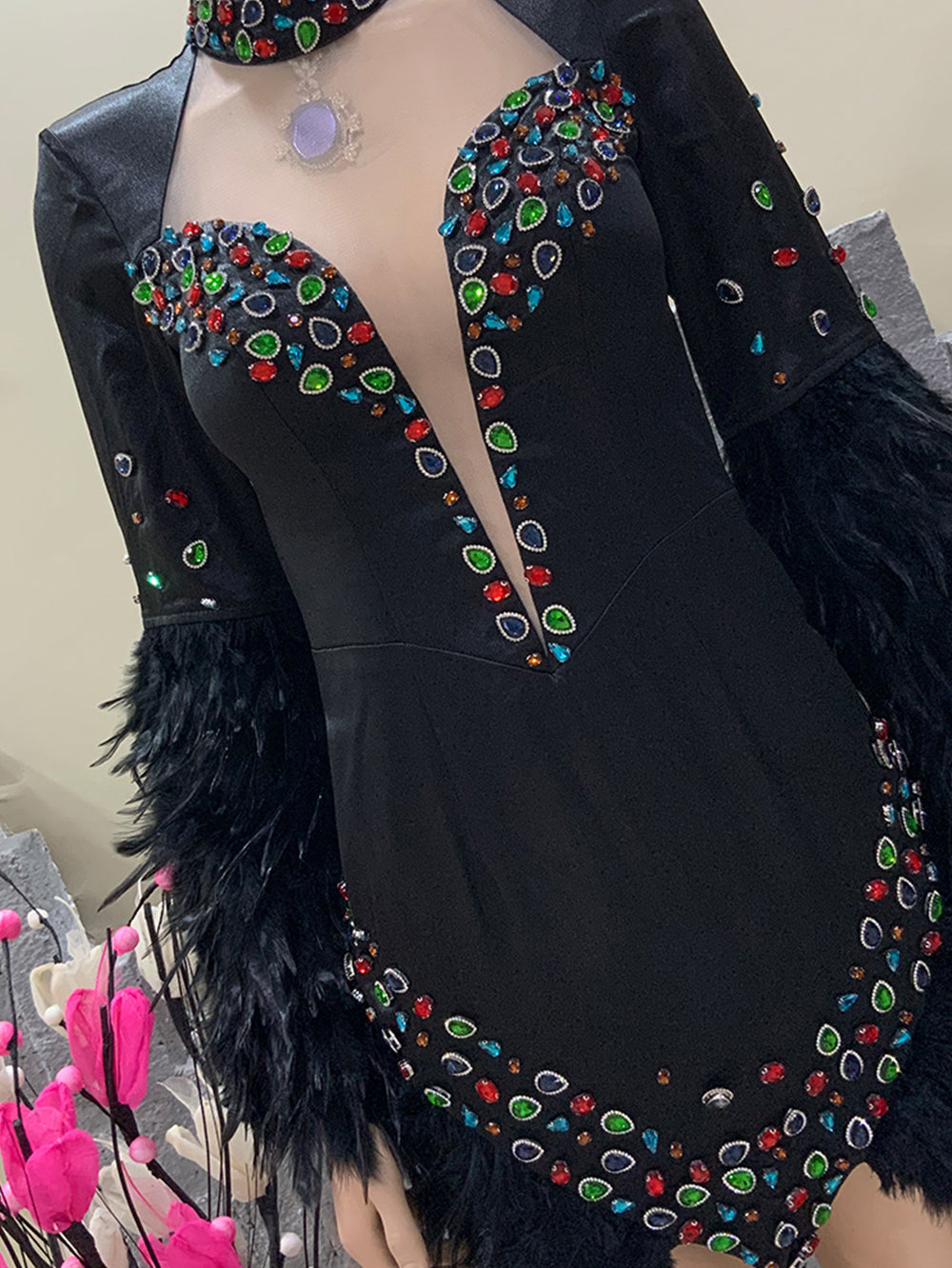Black Bodycon Dress HT873