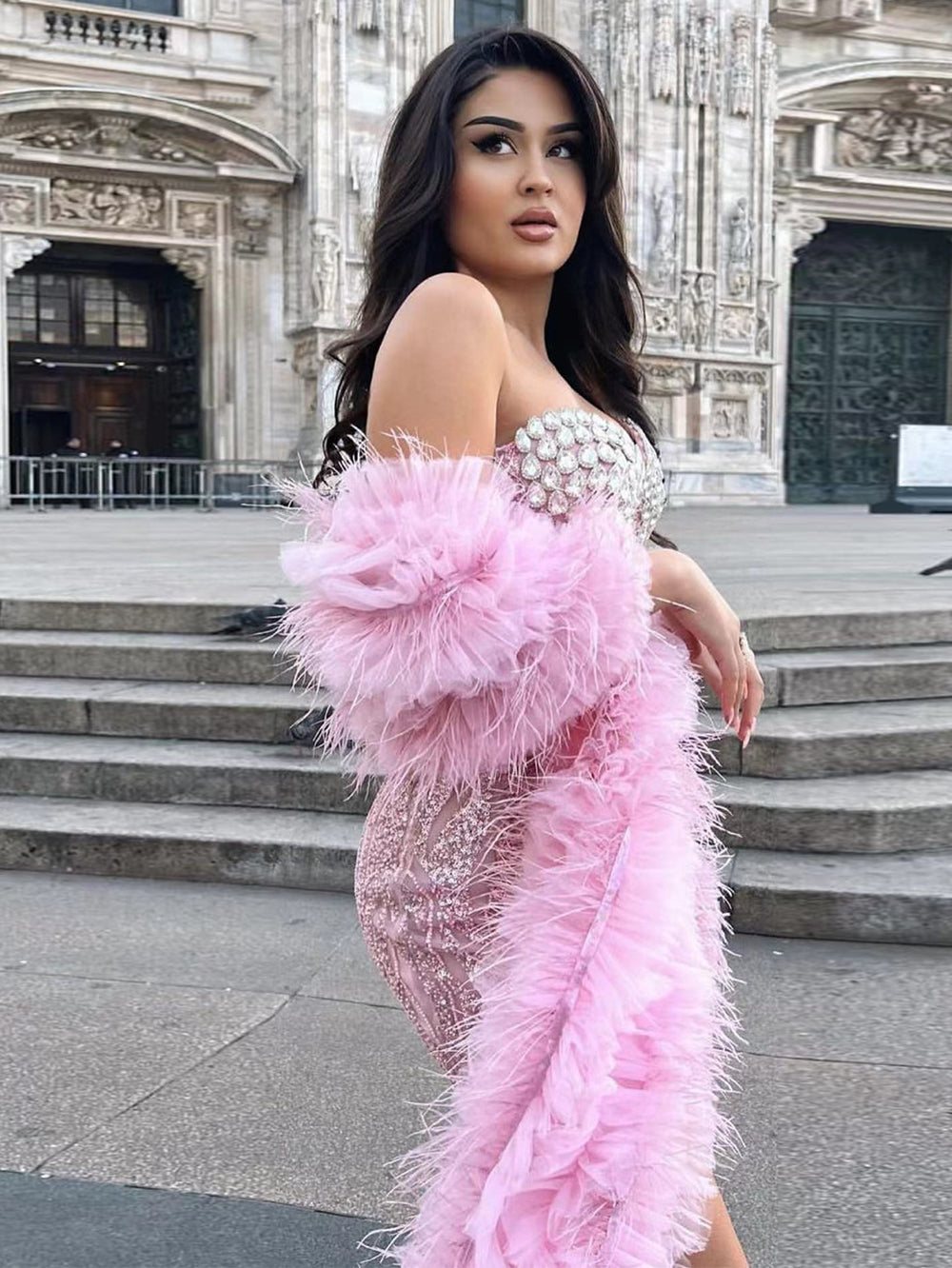 Pink Bodycon Dress HT883