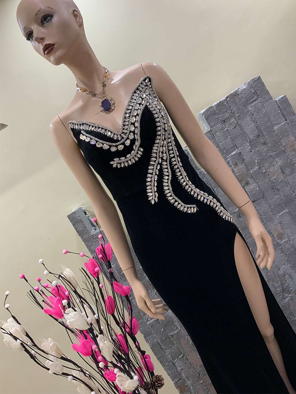 Black Bodycon Dress HT938