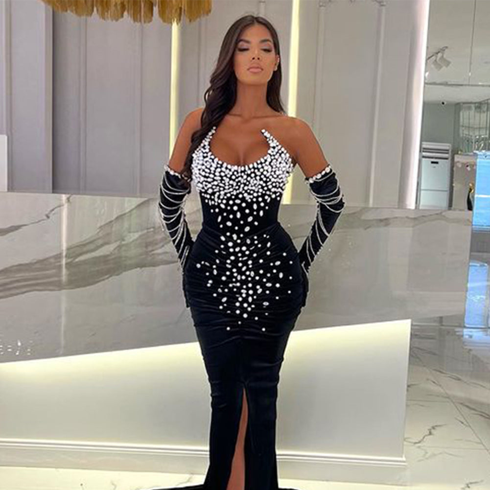 Black Bodycon Dress HT949