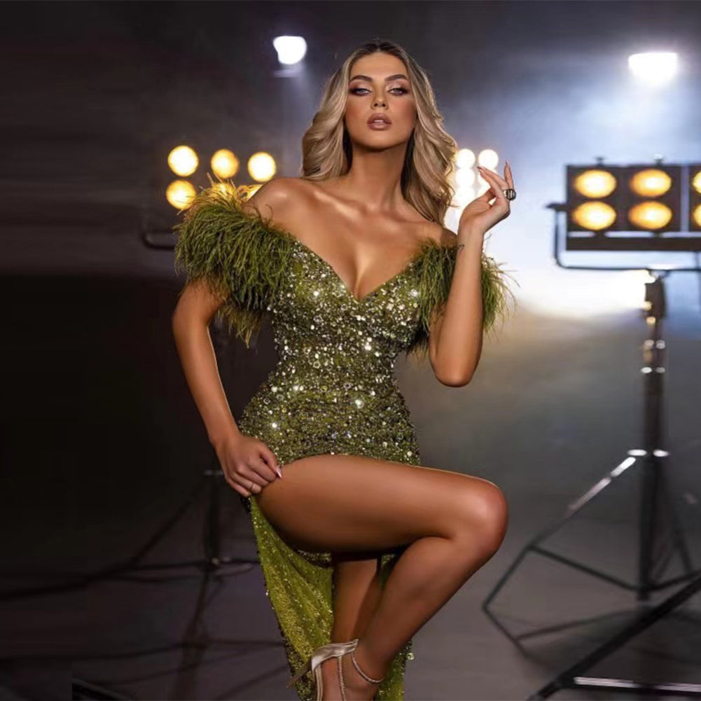 Green Bodycon Dress HT990