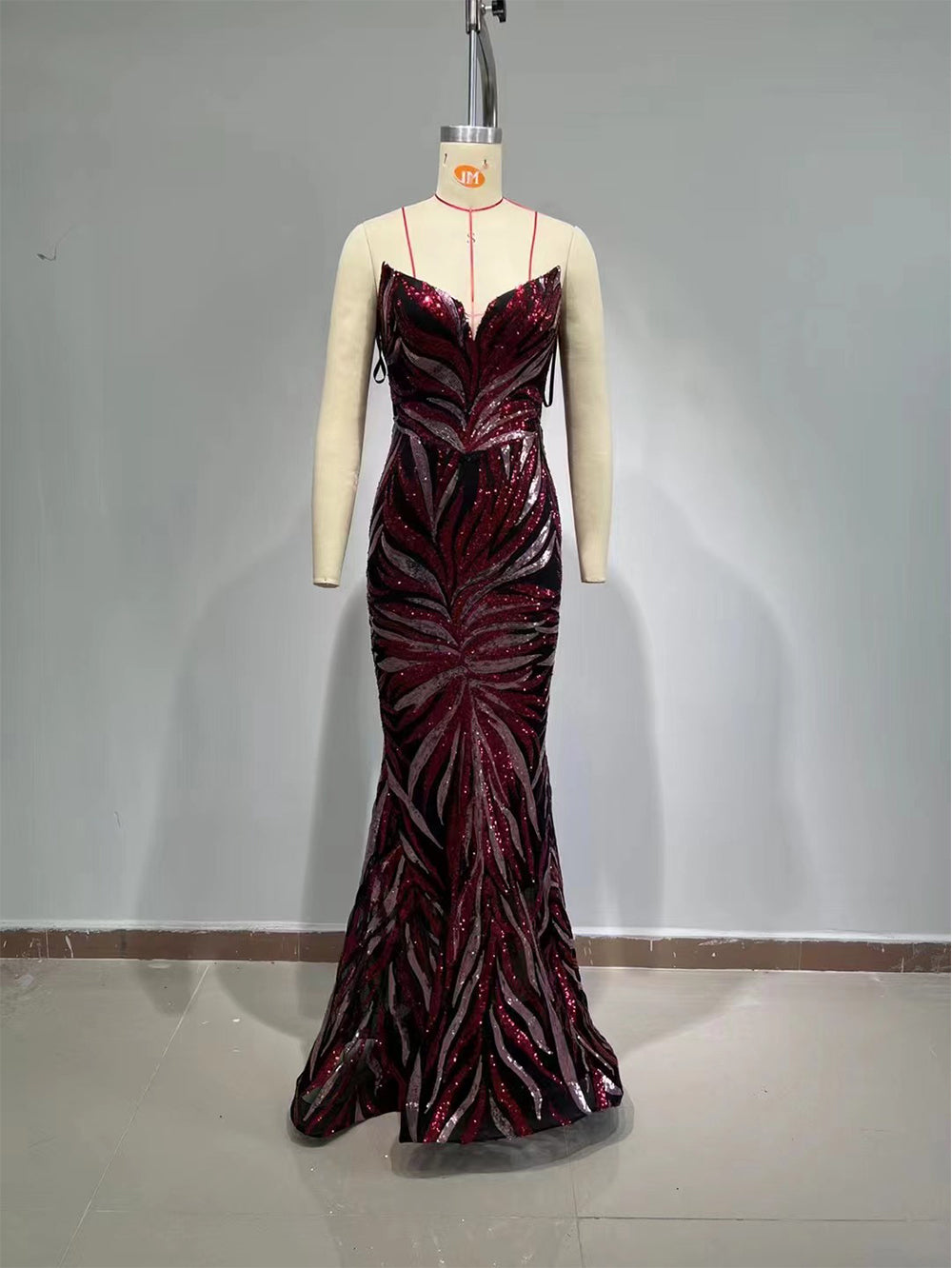 Wine Red Bodycon Dress HT996