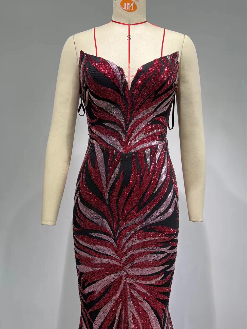 Wine Red Bodycon Dress HT996