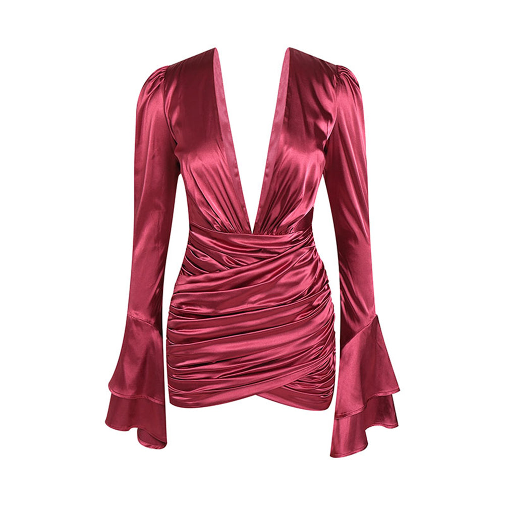 Wine Red Dress KLYB008