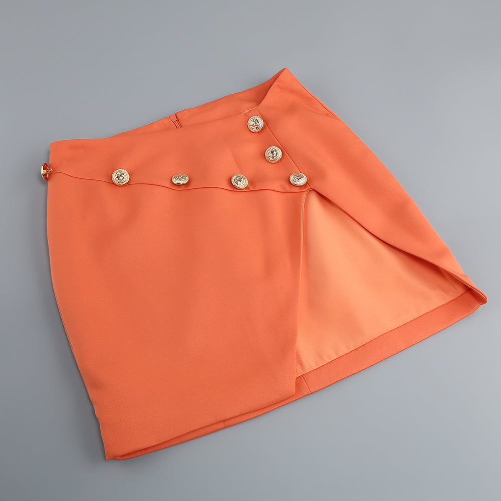 Orange Bodycon Set KLYF575 5