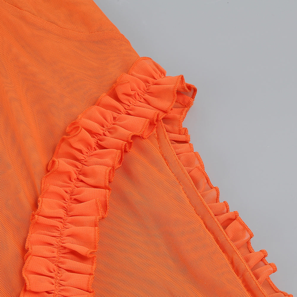 Strappy Sleeveless Mesh Dress KLYF907