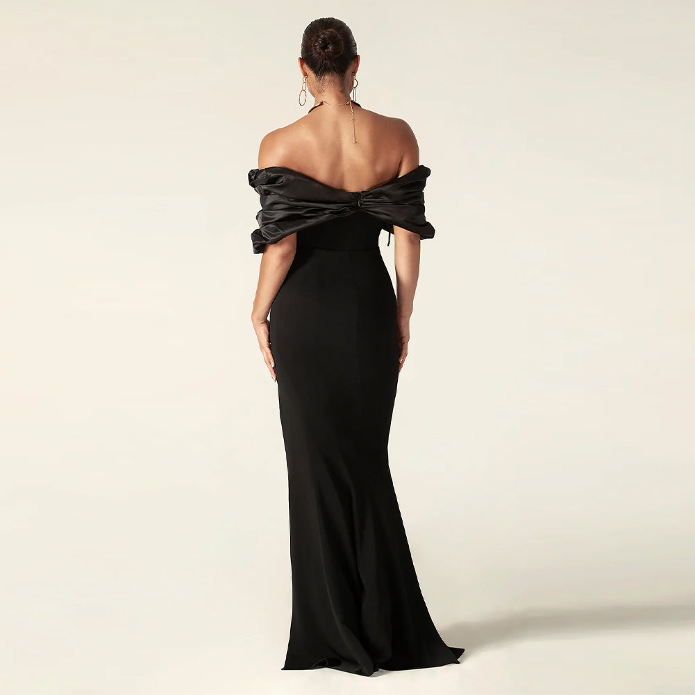 Off Shoulder Demure Maxi Dress KLYW001