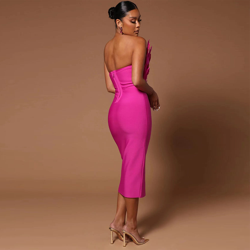 Rose Bandage Dress OW23017 3
