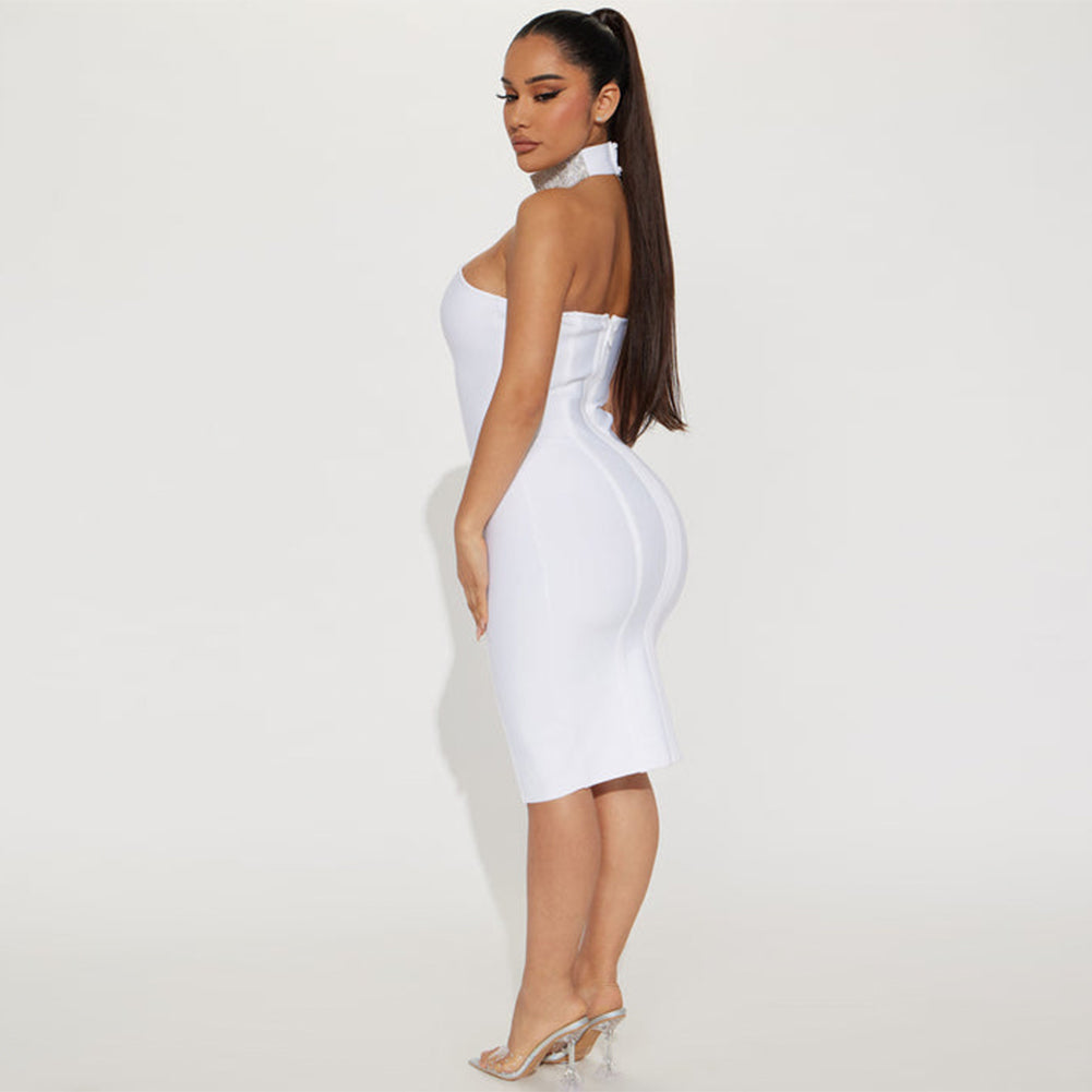 White Bodycon Dress OW23225