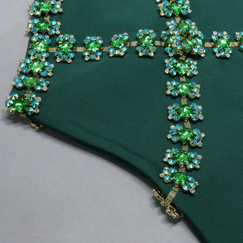 Green Bandage Dress PZC2218 8