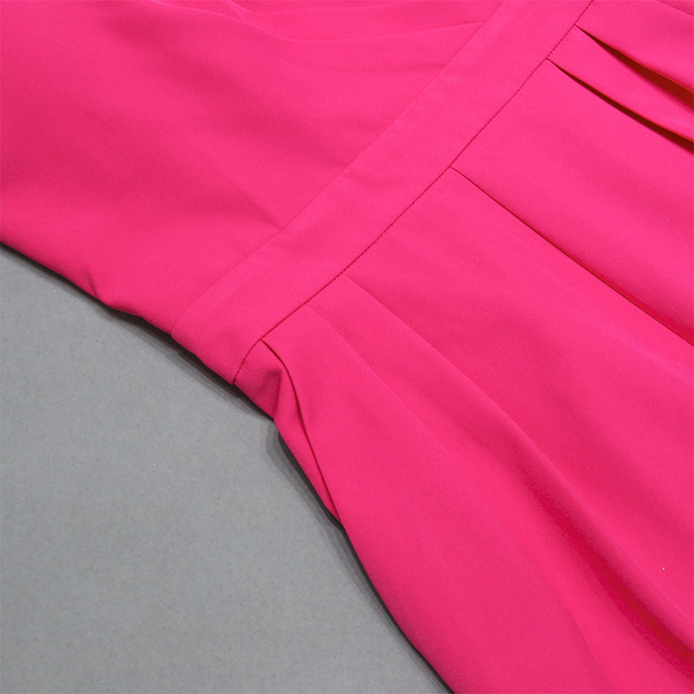 V Neck Long Sleeve Pure Color Bodycon Set PZL002