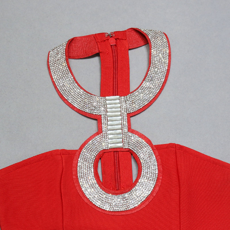 Red Bandage Dress PZL3062 7