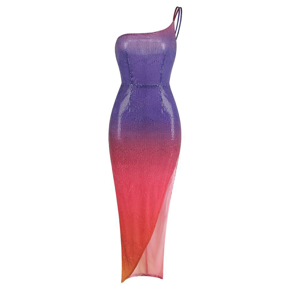 Strappy Sleeveless Sequins Dress ZNSBA605