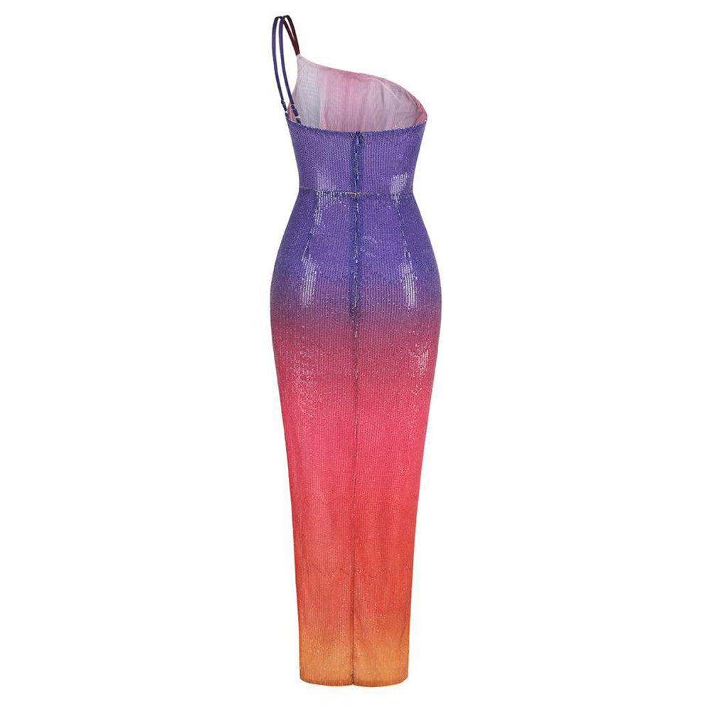 Strappy Sleeveless Sequins Dress ZNSBA605