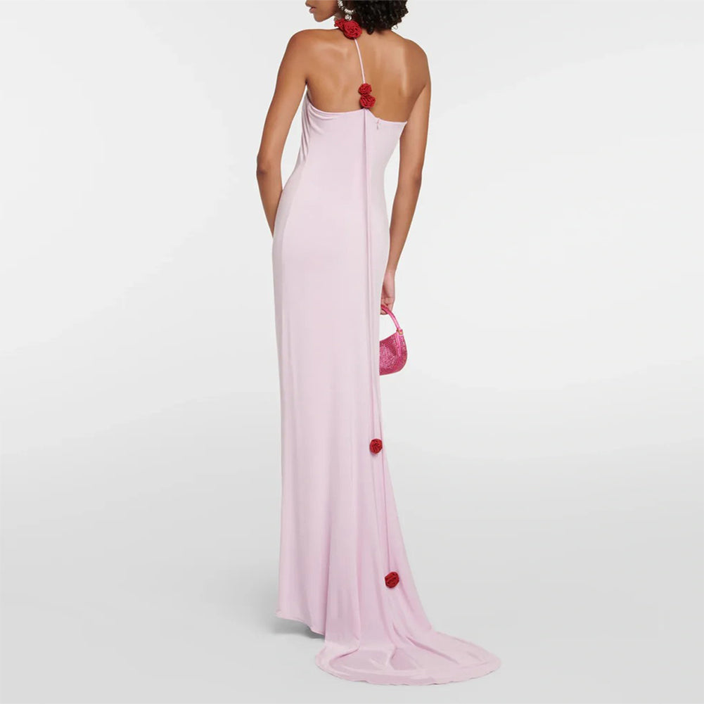 Strappy Sleeveless Plain Maxi Dress ZNSBA704