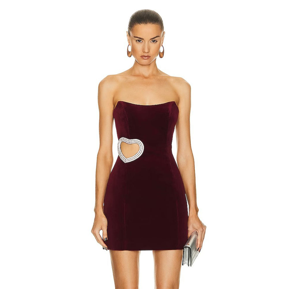 Wine Red Dress ZNSBA717