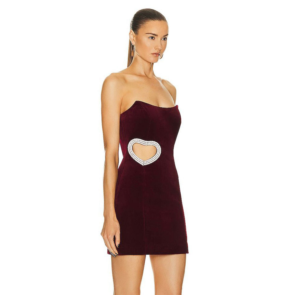Wine Red Dress ZNSBA717