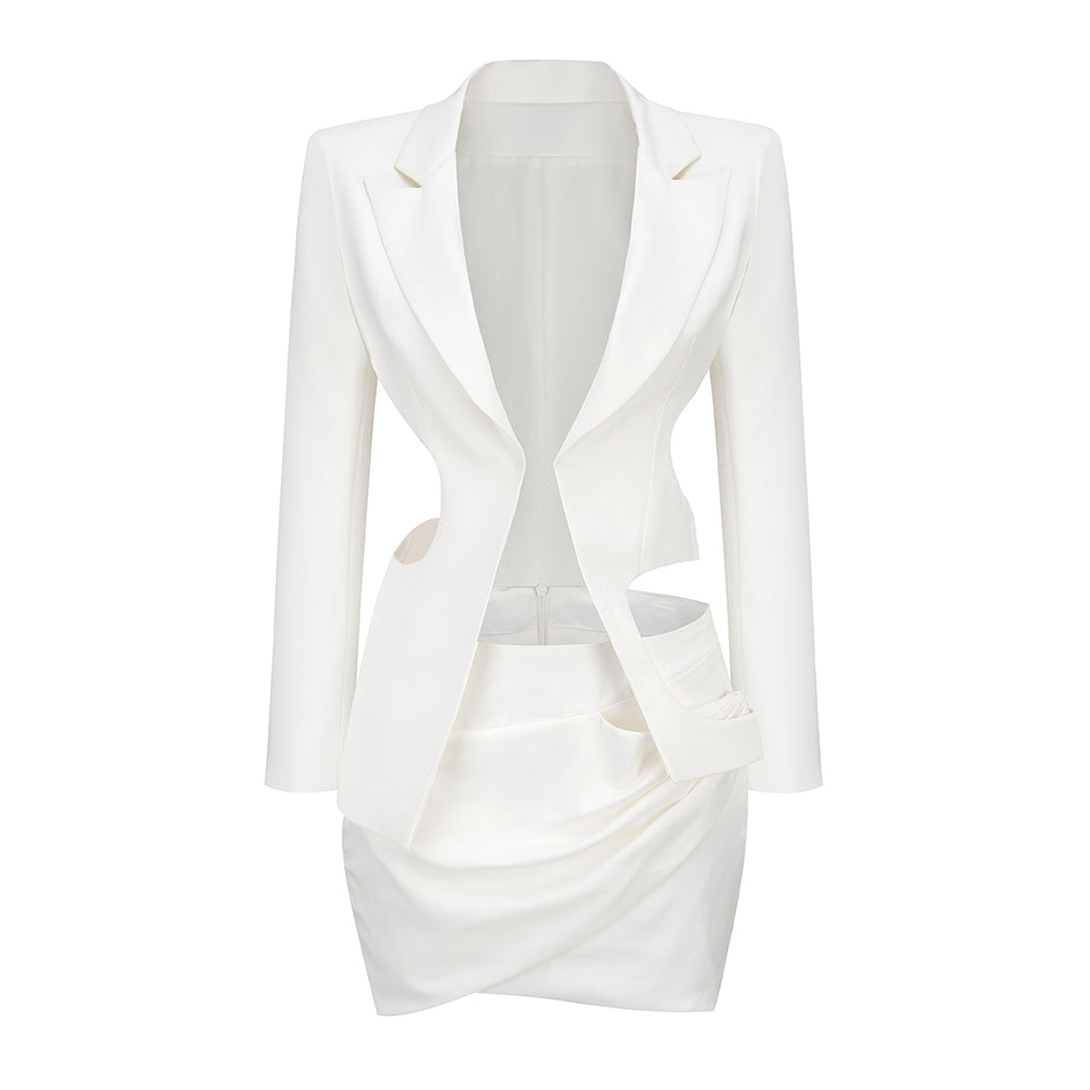 White Bodycon Set ZNSBA835 3