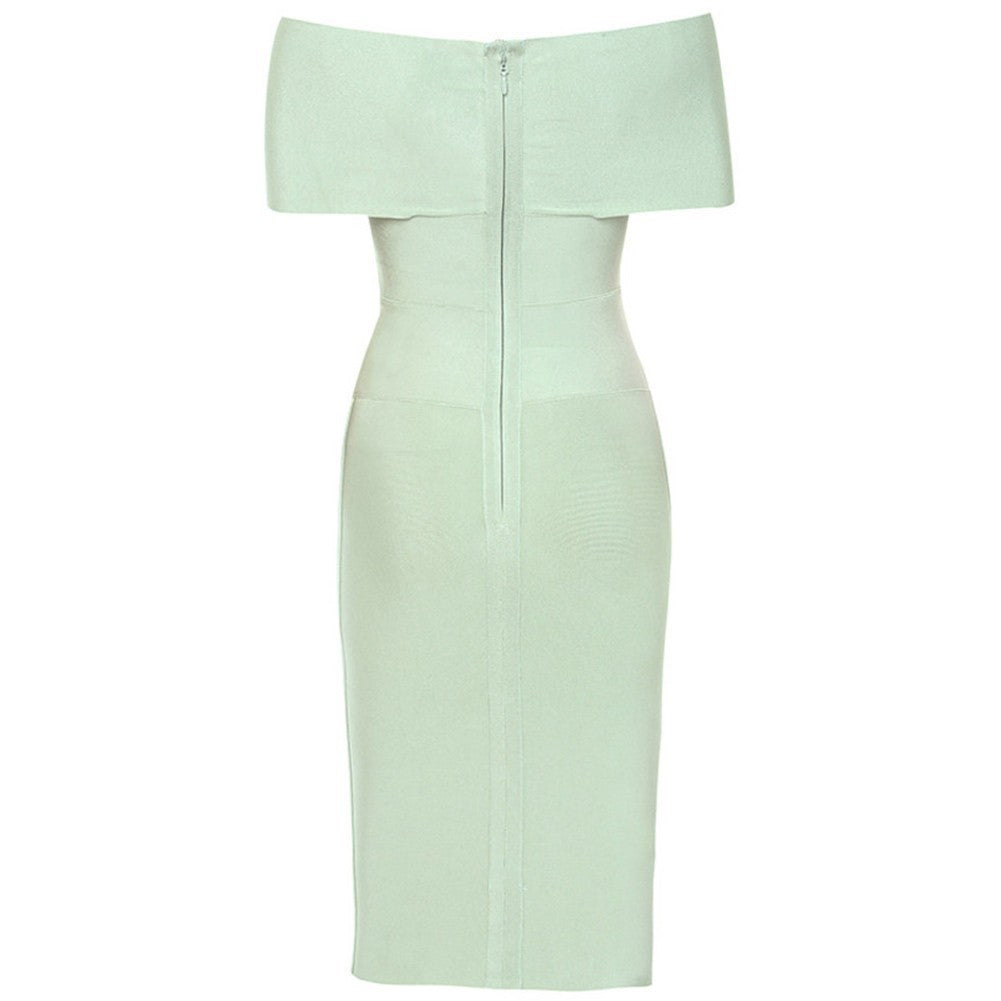 Off Shoulder Short Sleeve Distinctive Mini Bandage Dress PF19122 6 in wolddress