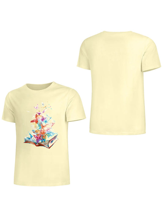 Earkoha Graphic T Shirts for Women Summer Casual Halloween Printed Tee Cotton Tops Loose Fit