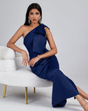 One Shoulder Bowknot Gown